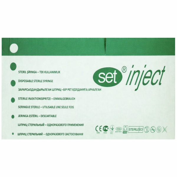 Tıbset Enjektör 10 cc 3 Parça Siyah 150'li